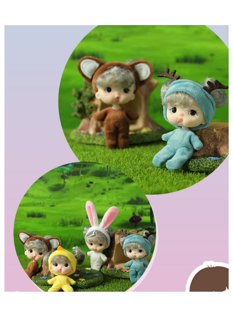 6 Pack Cute Baby Dolls 4.5 Inch Mini Dolls Realistic Silicone Cute Dress Up Gift Toys Handmade Clothes Toys Gifts For Girls Over Three Years Old - Image 4